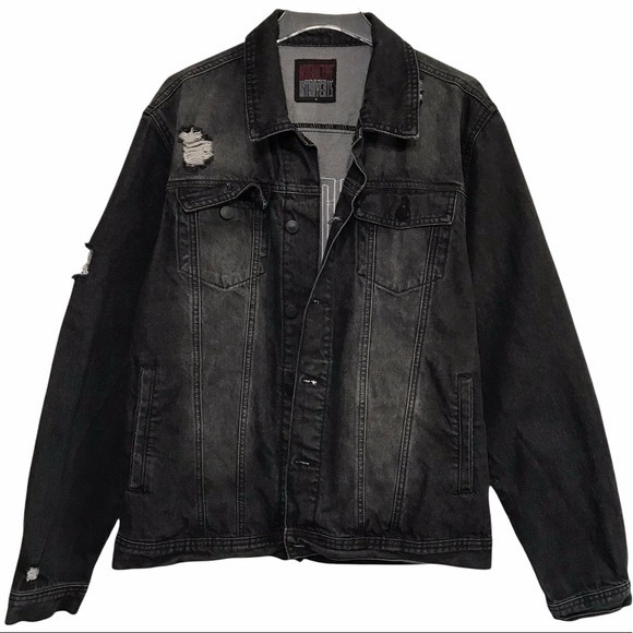Interactive Introverts Denim Jacket Dan & Phil 2018 World Tour Sz S Black - Picture 2 of 6